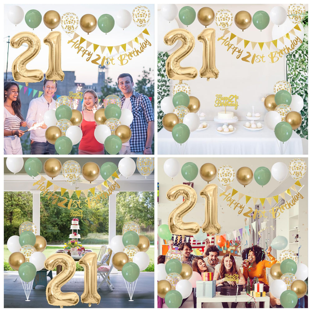 Jobkoo sage-green 10inch balloons brighten the venue with a refined color scheme.