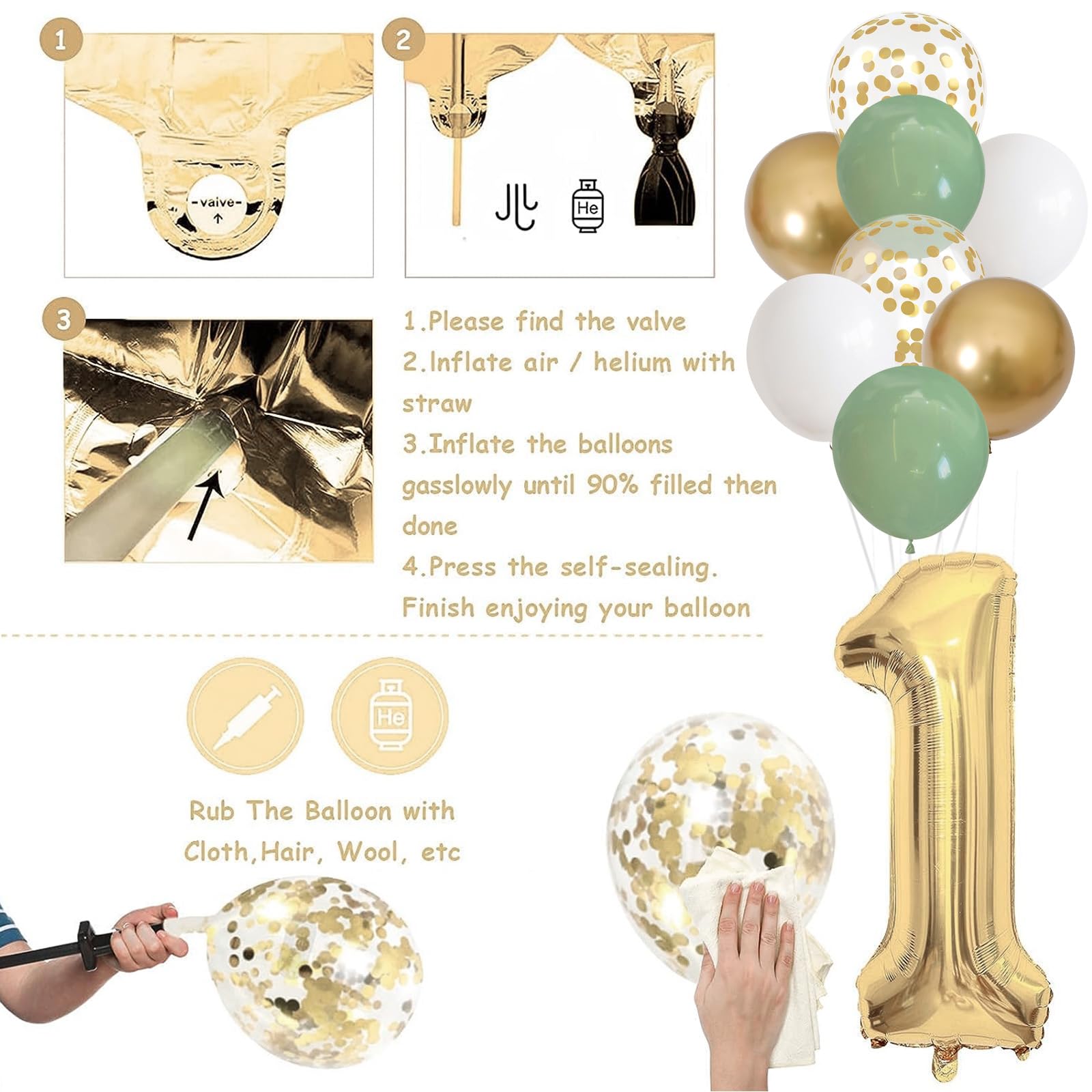 Jobkoo White ribbon—easy hanging accessory to finish the balloon arch.