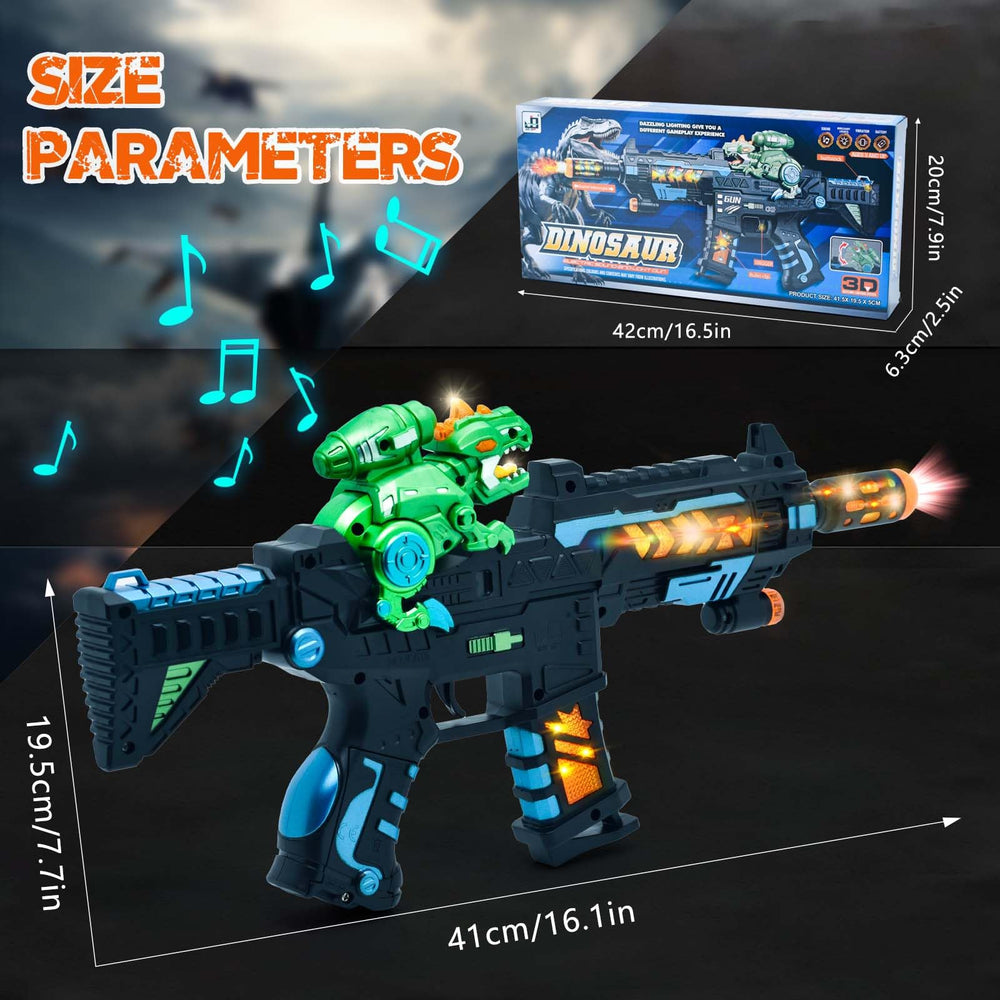 JOCOUNY LED lighted toy gun display bright colors for night time pretend play