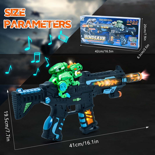JOCOUNY LED lighted toy gun display bright colors for night time pretend play