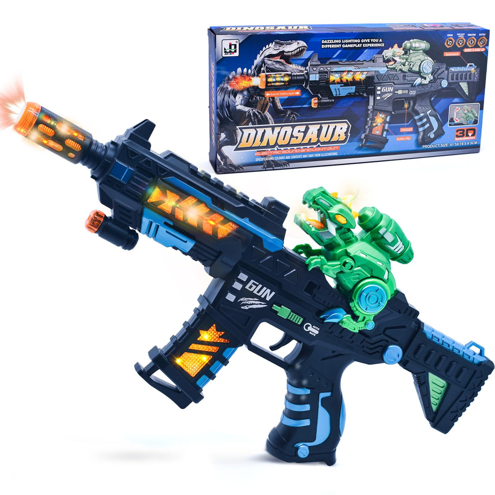 JOCOUNY light up toy gun with retractable dinosaur enhances imaginative play and visuals
