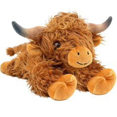 JOD Highland Cow plush close-up with soft fur and friendly expression.