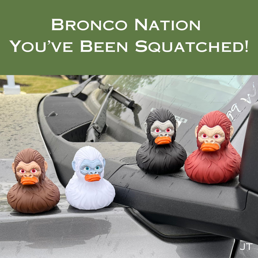 Jodges Trunk Bronco nation squatch duck showing off off road pride