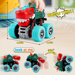 JODUDLR dinosaur trucks packaging, gift-ready for birthdays
