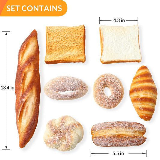 Joeabor artificial bread croissant: realistic prop for bakery displays and table styling.