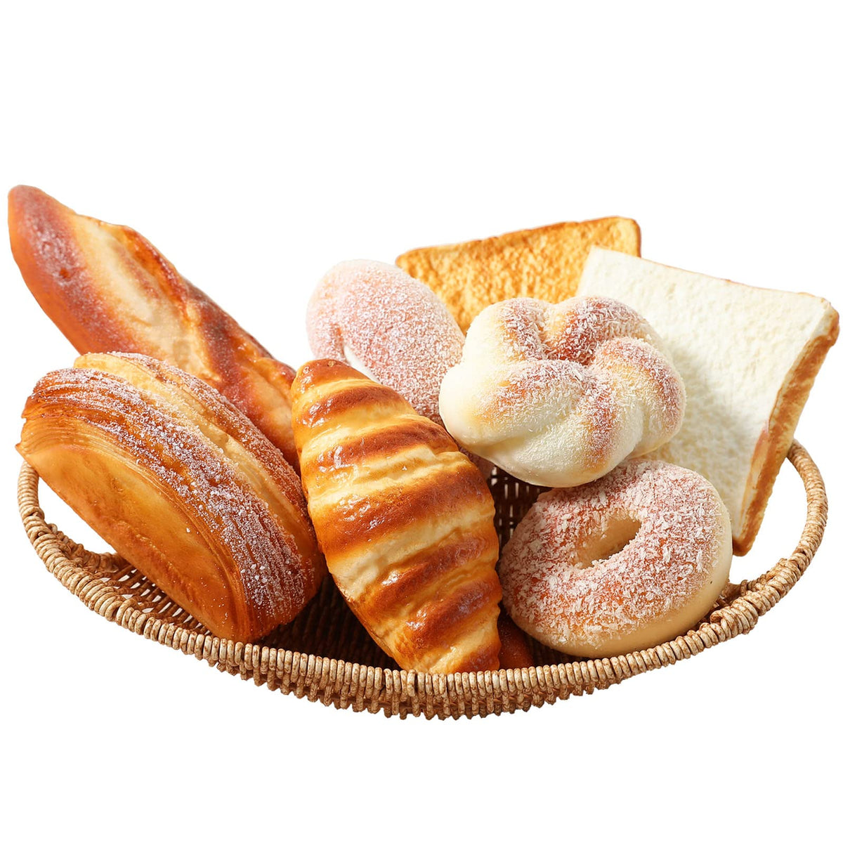 Joeabor artificial bread set 8pcs on display for versatile home and event decor.