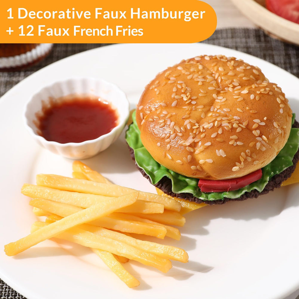 Joeabor artificial fries model 12-pack for decor, realistic look and long-lasting use