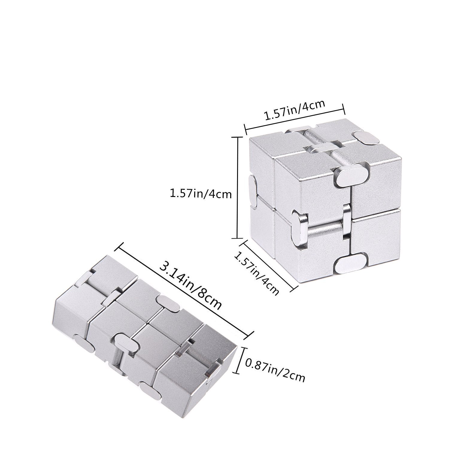JOEYANK Infinity Cube metal folding cubes show versatility for fidgeting and focus on the go.