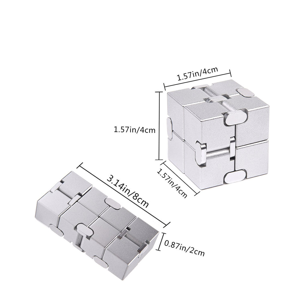 JOEYANK Infinity Cube metal folding cubes show versatility for fidgeting and focus on the go.