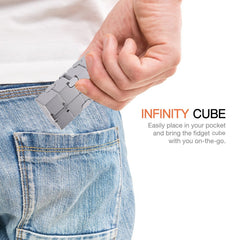 JOEYANK Infinity Cube metal handheld close-up highlights durable construction for daily focus.