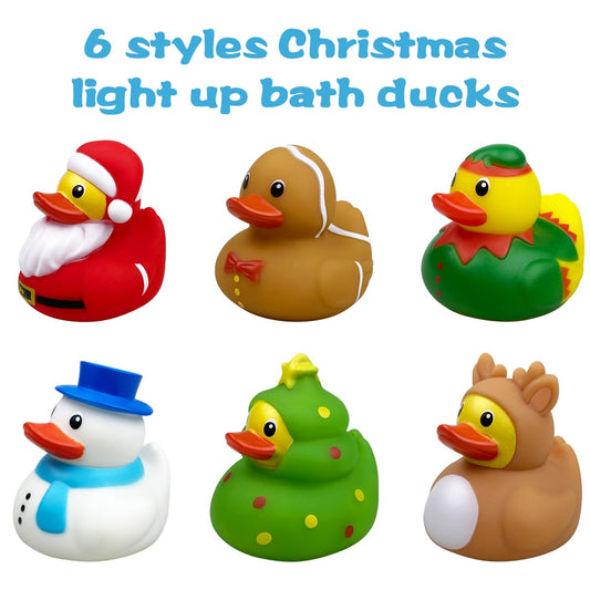 JoFAN Christmas duck bath toy lights in water for imaginative play