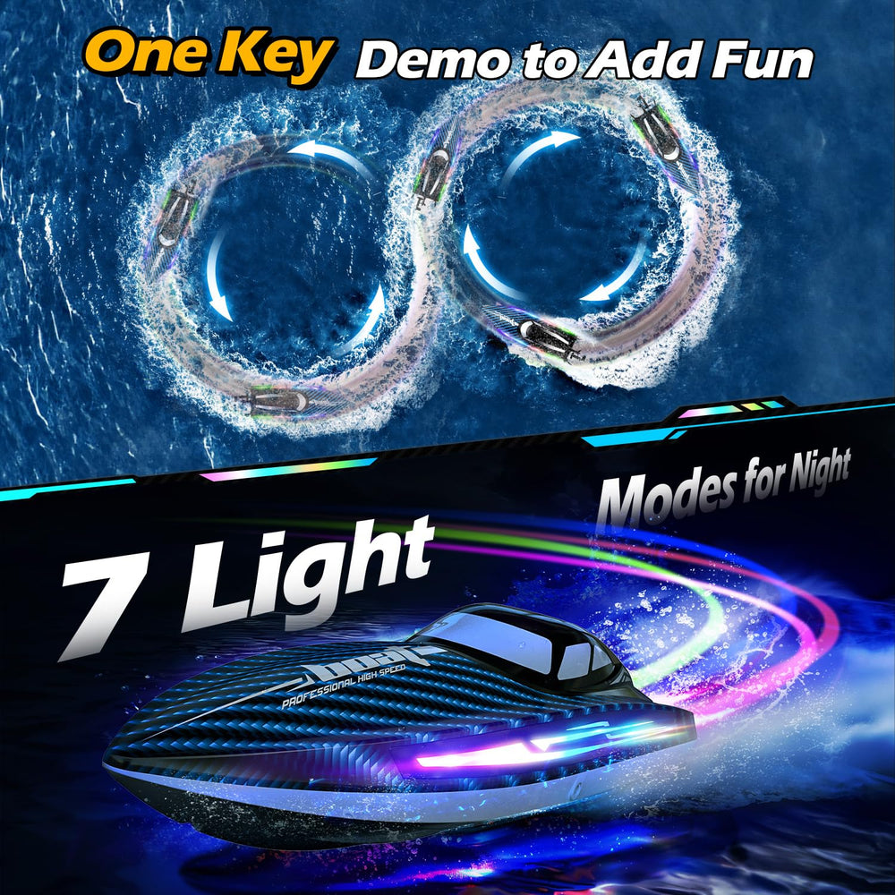 Jogpun 30kmh RC boat with 2.4GHz controller for multiplayer fun