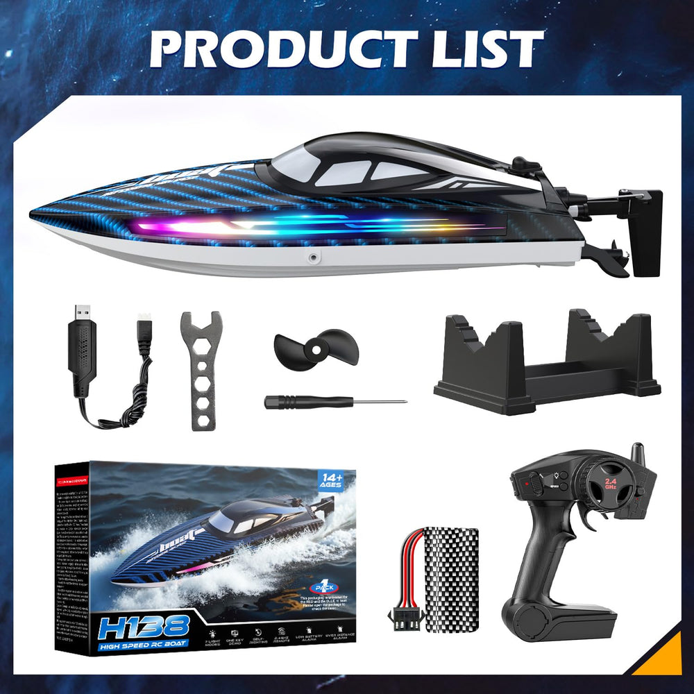 Jogpun 30kmh RC boat in-water play demo for family enjoyment