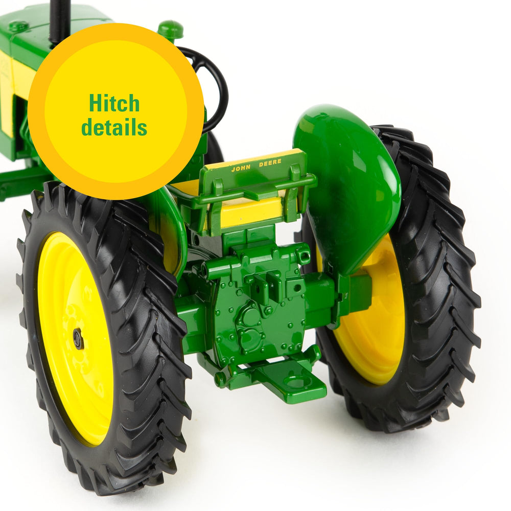 John Deere 435 wheels emphasize soft-tire feel for outdoor play.