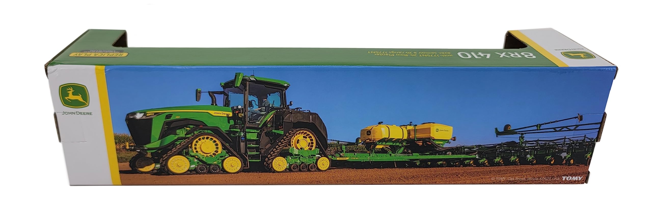 John Deere 8RX 410 toy die-cast body adds premium realism