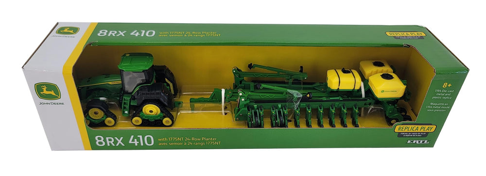 John Deere 8RX 410 toy folds for compact road transport