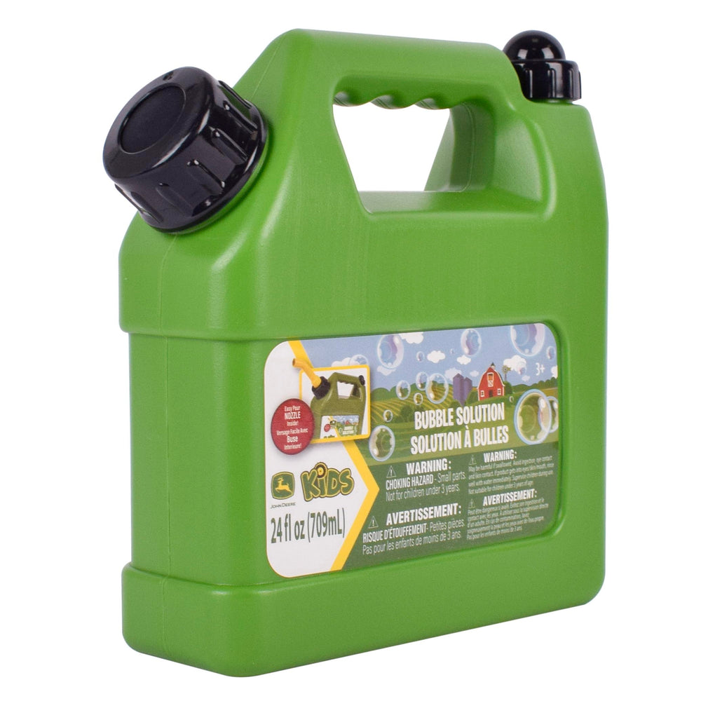 John Deere bubble bottle with easy-grip handle for quick fill.