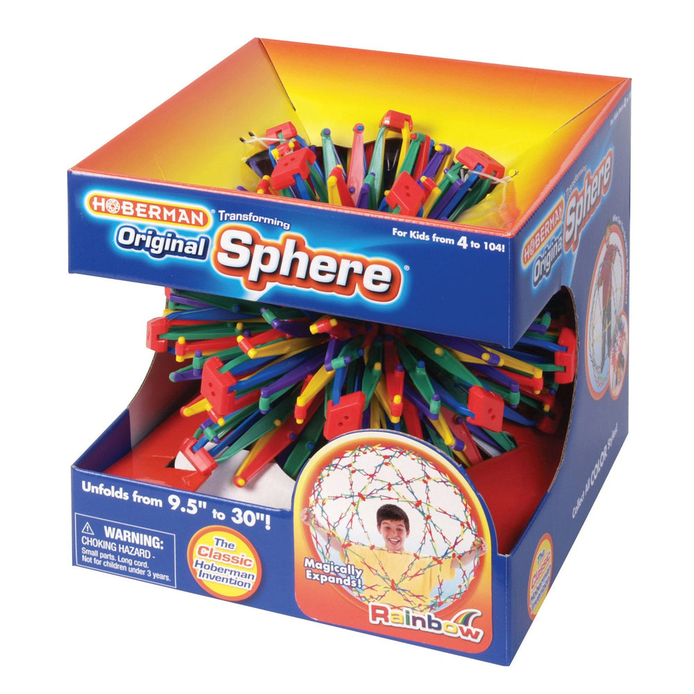 John N. Hansen Hoberman Sphere mobile hanging creates a decorative, moving display.