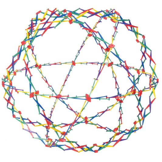John N. Hansen Hoberman Sphere rainbow expansion showcases versatile color-changing play.