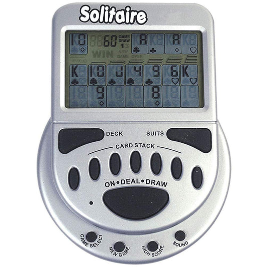 John N. Hansen Mega Screen Handheld Solitaire with two Klondike modes for easy travel play