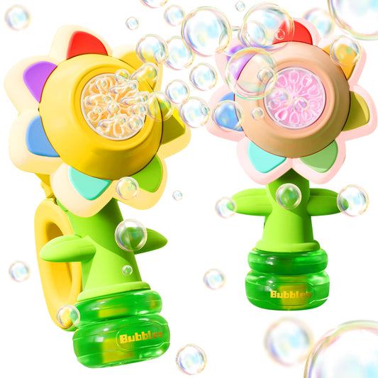 JOI MEW 2-pack bubble guns with LED lights for vibrant outdoor play.