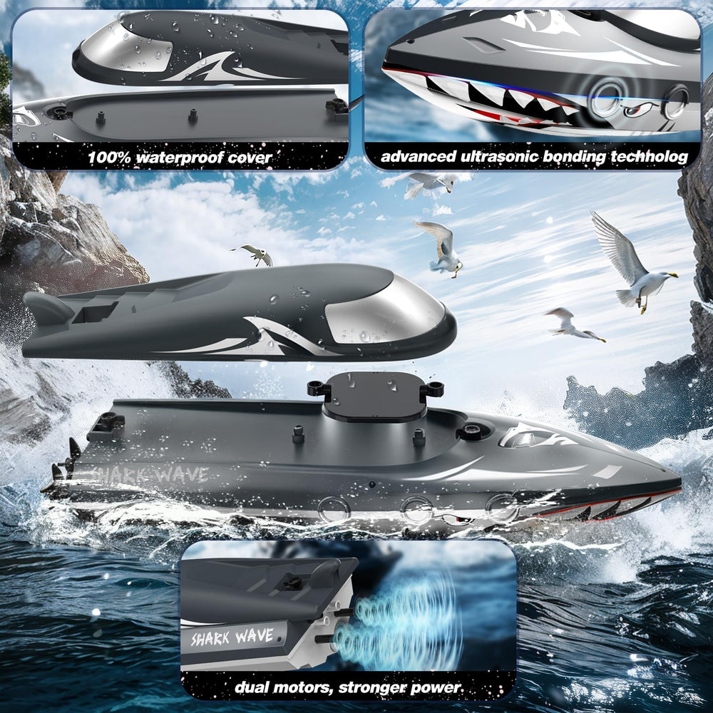 JOI MEW Shark RC Boat ideal for pool and lake racing with friends