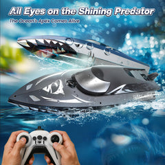 JOI MEW Shark RC Boat ultrasonic-welded hull provides reliable waterproof protection