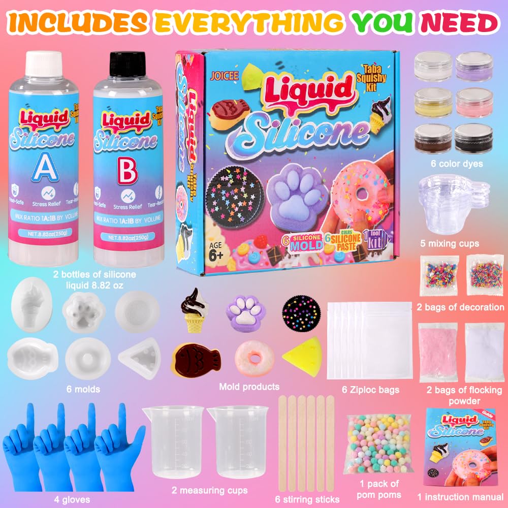 Joicee Taba squishy kit ice cream mold for vibrant DIY squishies.