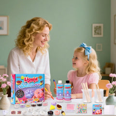 Joicee Taba squishy kit liquid silicone for clean, easy mixing.