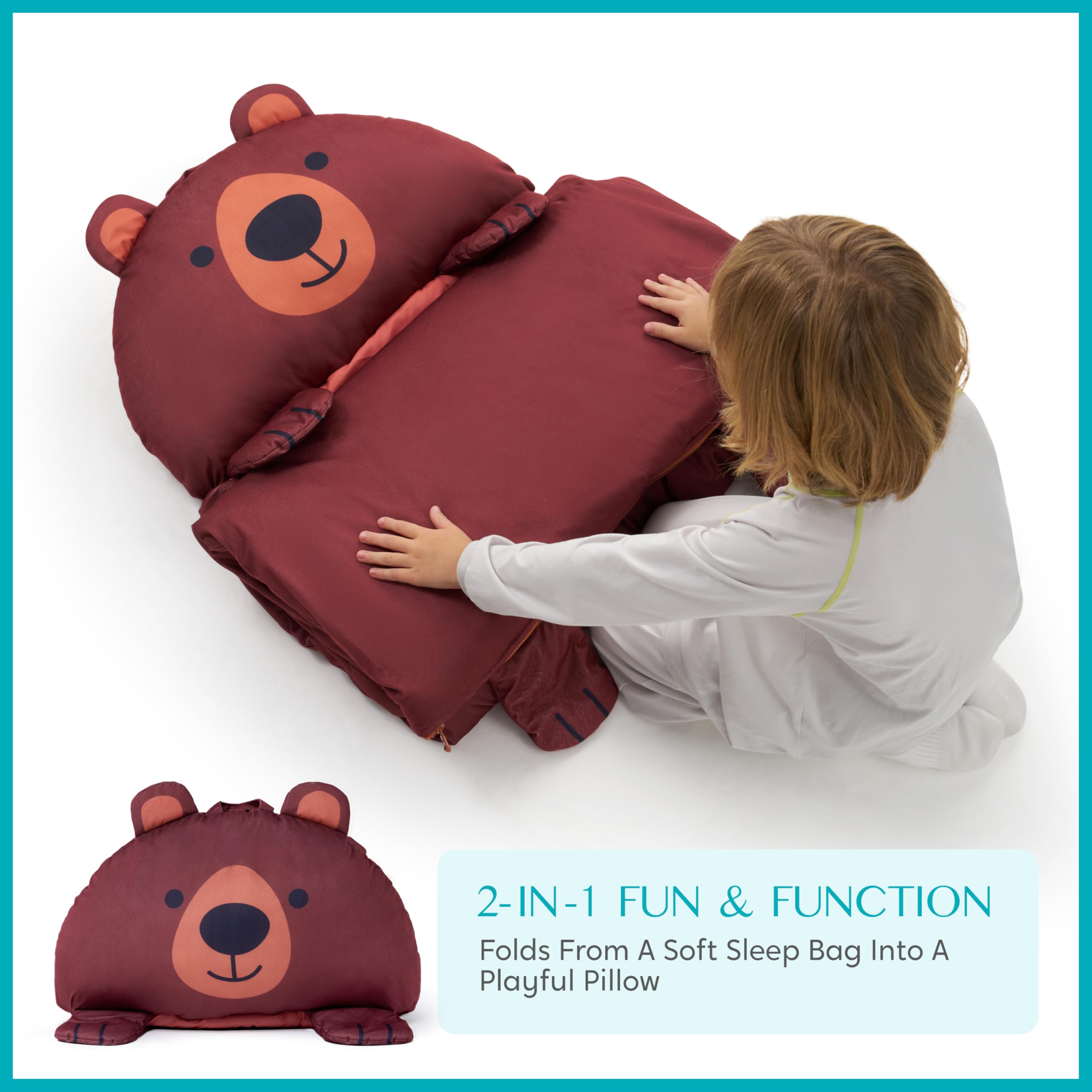 Joiedomi nap mat carry handle makes carrying simple for caregivers.