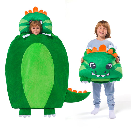 Joiedomi Kids Nap Mat with pillow and dinosaur design for cozy playtime and rest.