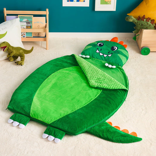 Joiedomi nap mat rolled with a convenient handle for easy transport.