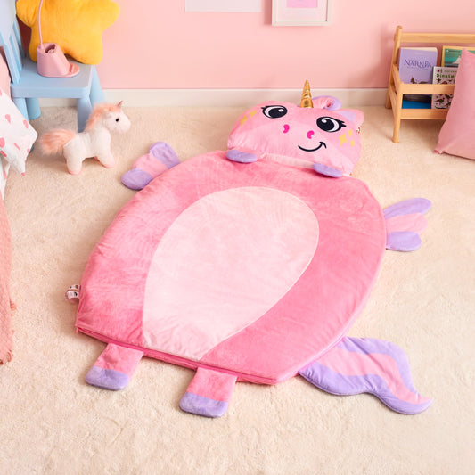 Joiedomi nap mat roll and pouch for quick storage after nap time.