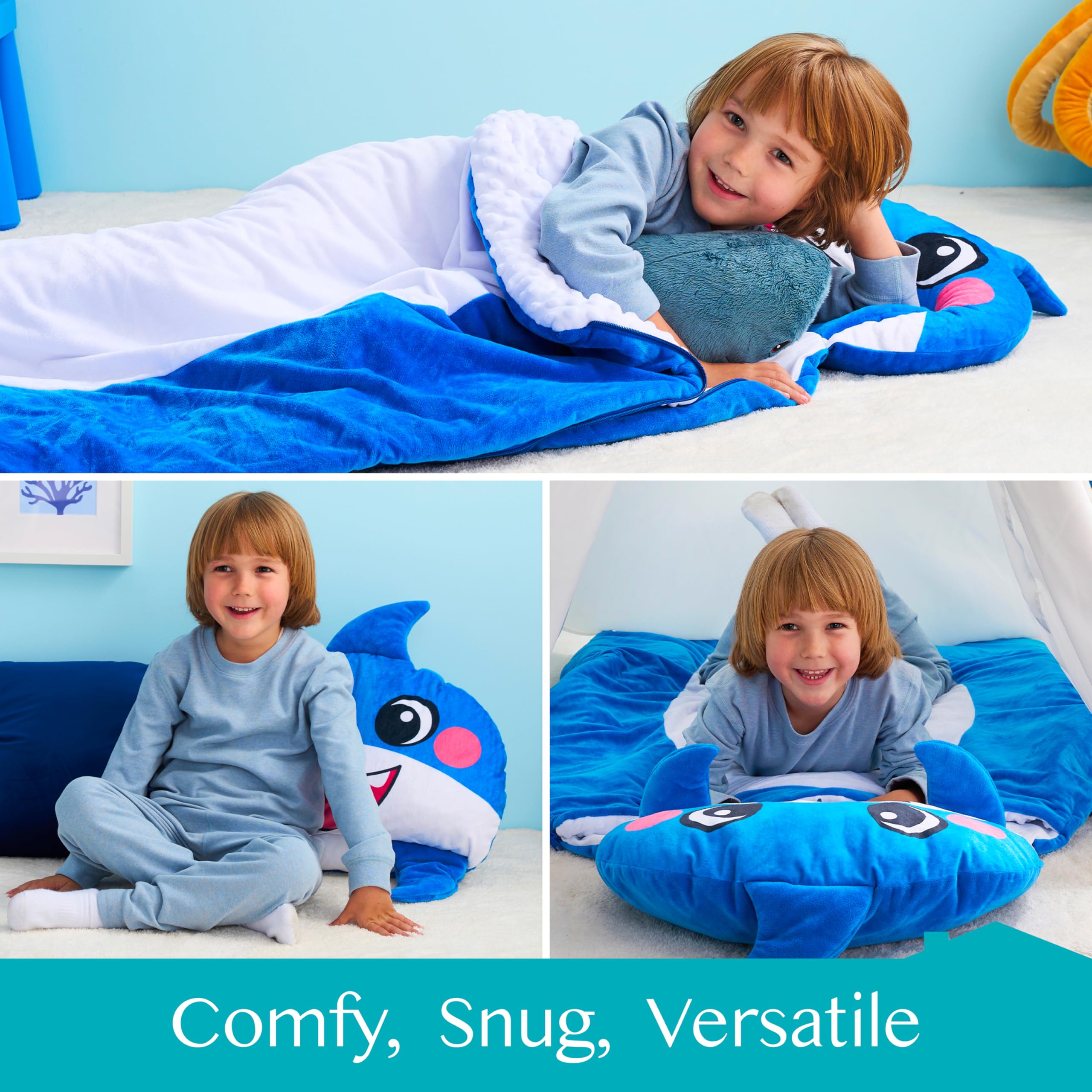 Joiedomi shark design nap mat highlights a playful rest-time focal point.