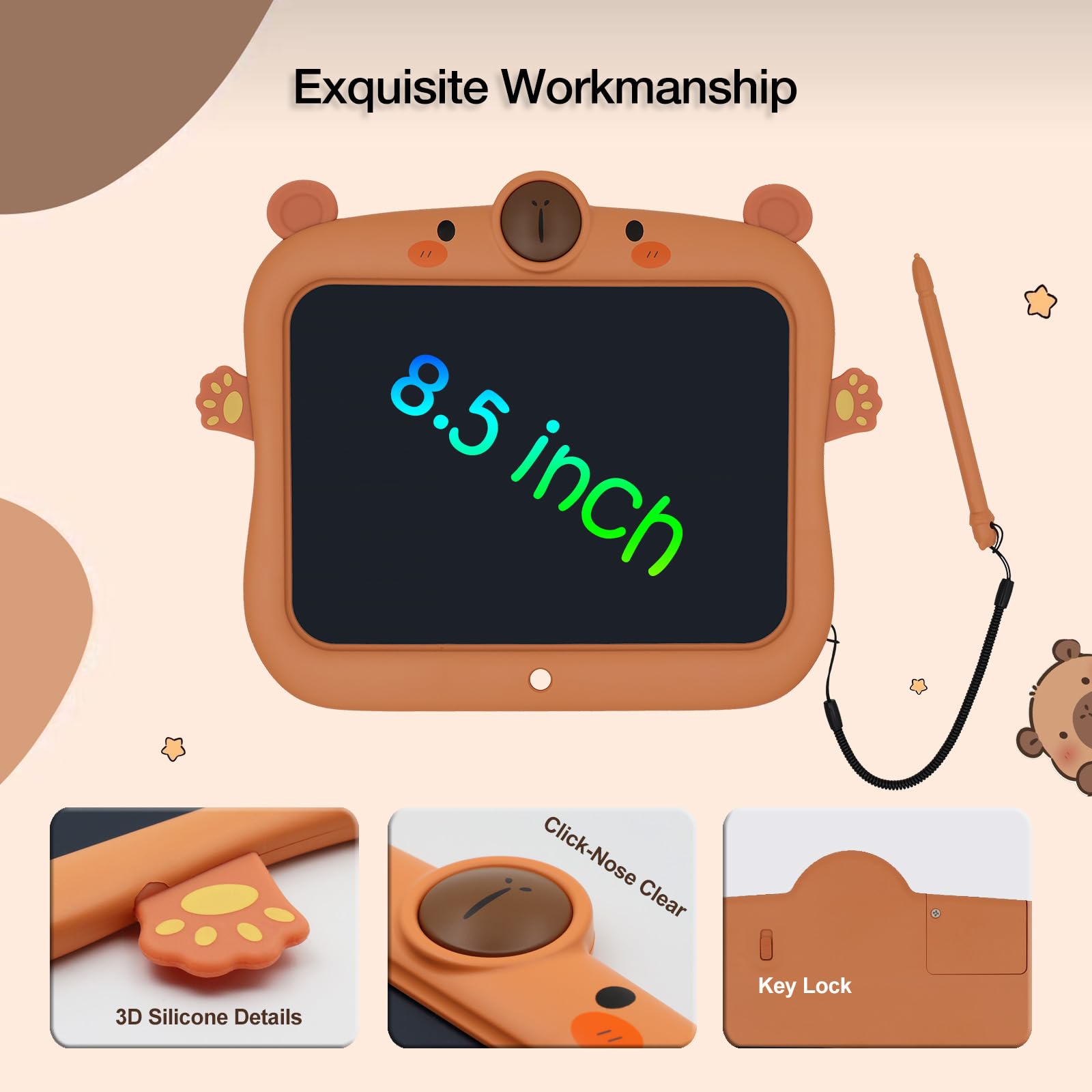 Joigivit Capybara LCD tablet with stand displaying artwork