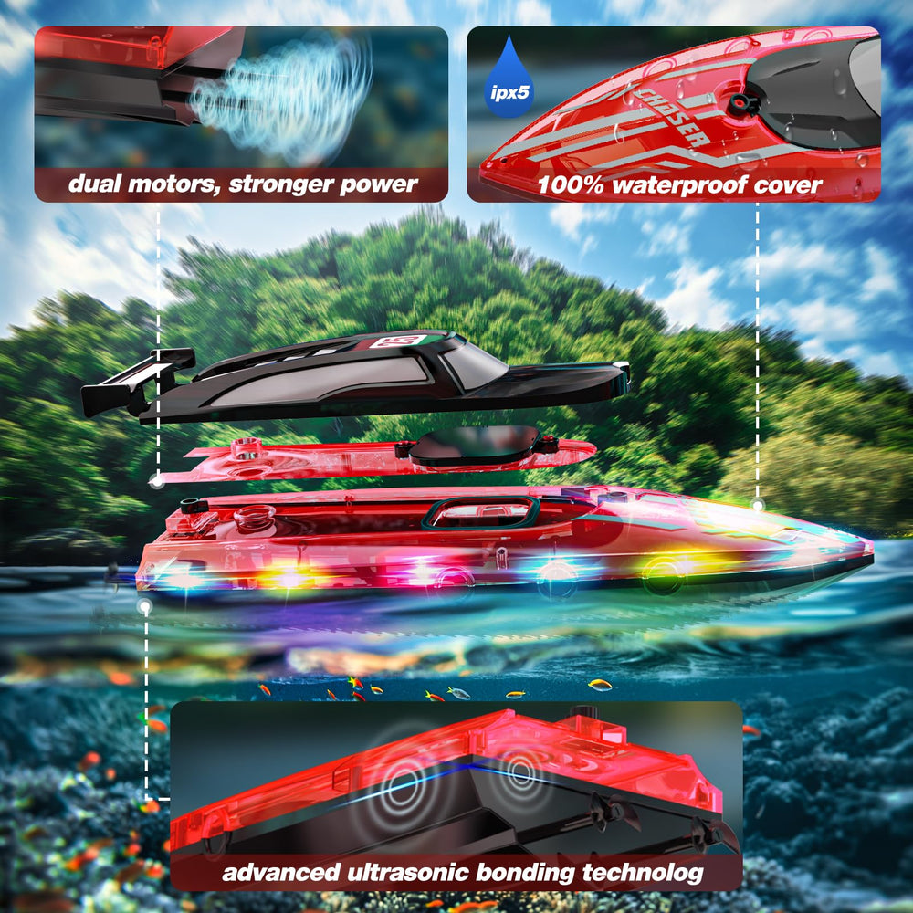 JOI MEW RC Boat crystal-clear cover for visibility and style