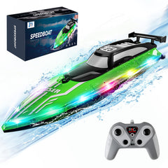 JOI MEW boat with crystal-clear hull and LED accents, gift-ready