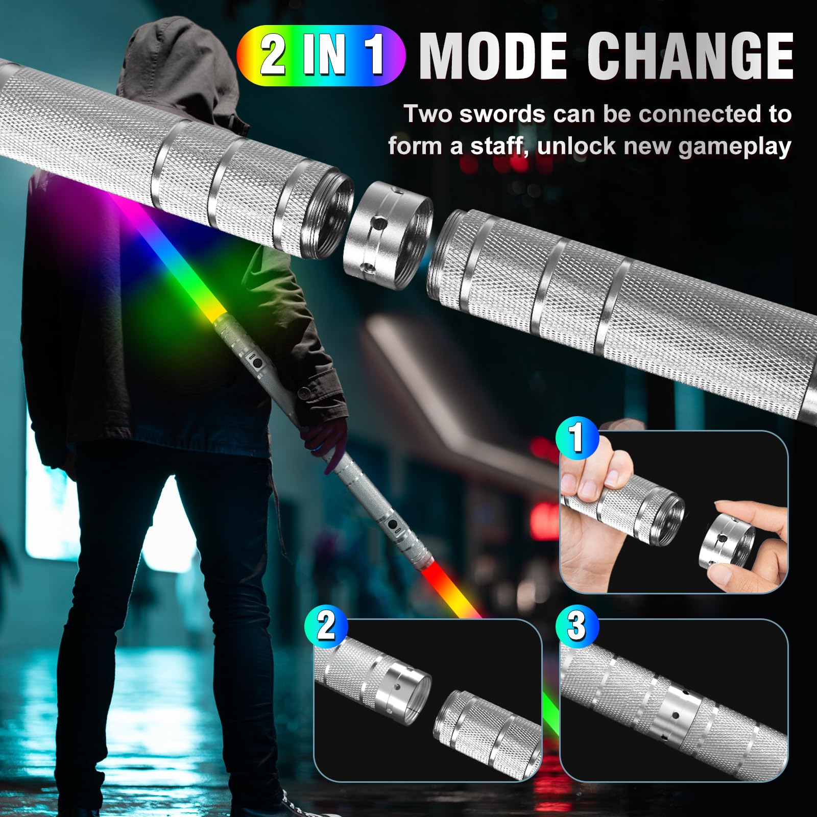 JOINBO type C rechargeable power keeps play sessions going longer.