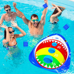 JOINBO shark cornhole with three bean bags for scoring excitement