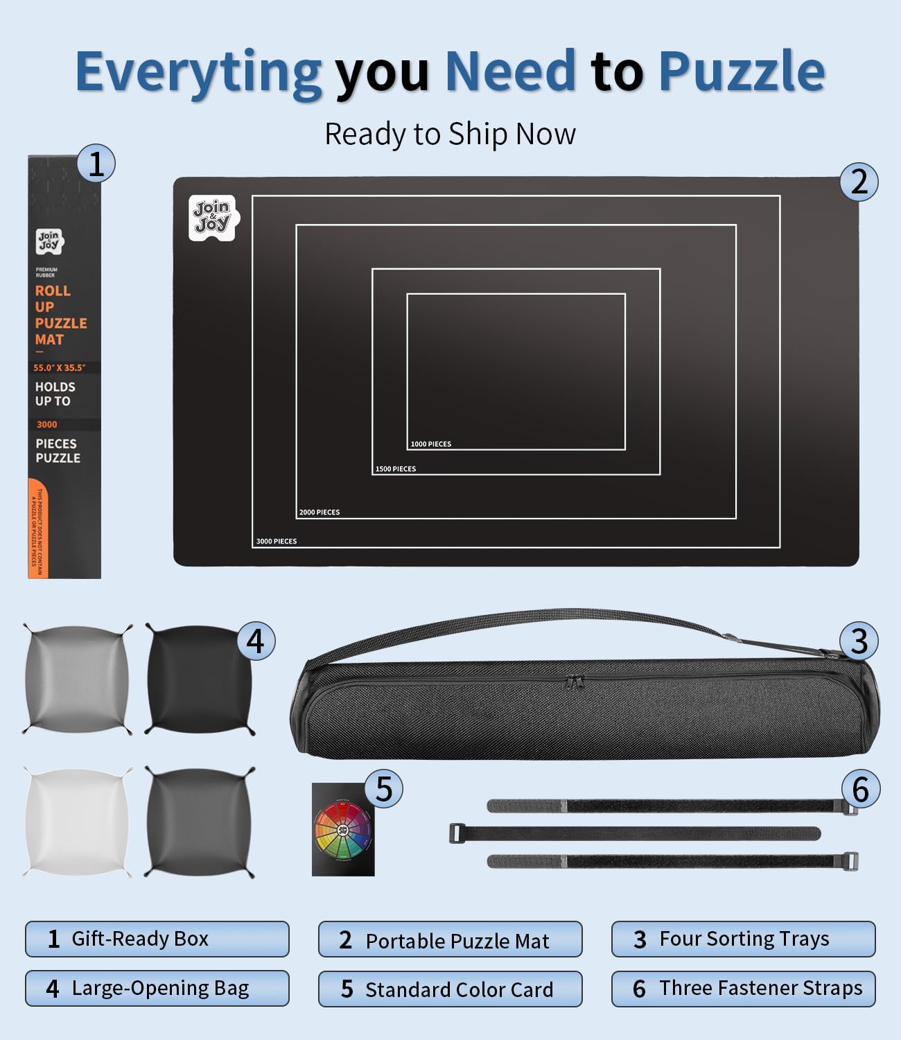 Join&Joy color guide card improves sorting efficiency and placement.