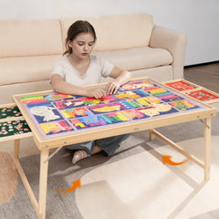 JOIN&JOY foldable puzzle table surface 34x25 for large puzzles with smooth piece movement
