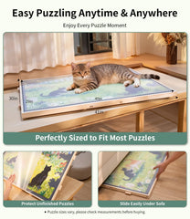 JOIN&JOY portable puzzle table with built-in handle for easy transport