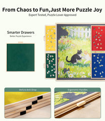 JOIN&JOY translucent cover protects unfinished puzzles from dust