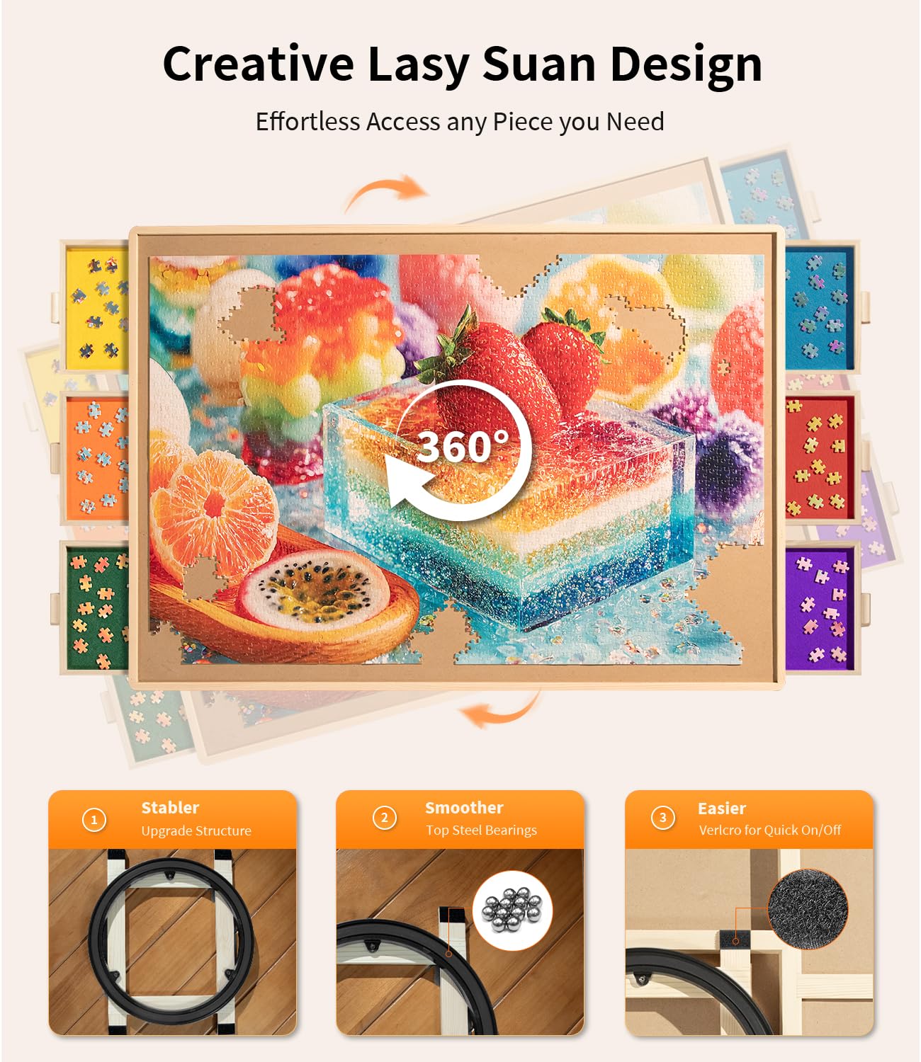 Join&Joy Puzzle Board Pro protective cover shields the puzzle from dust