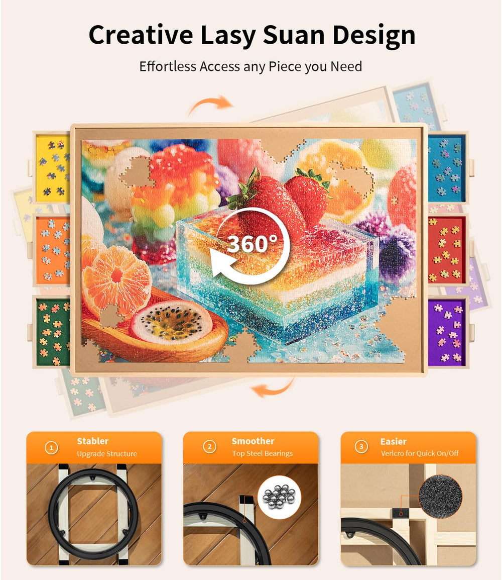 Join&Joy Puzzle Board Pro protective cover shields the puzzle from dust