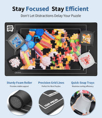 Join&Joy waterproof Oxford storage bag protects puzzle gear during travel.
