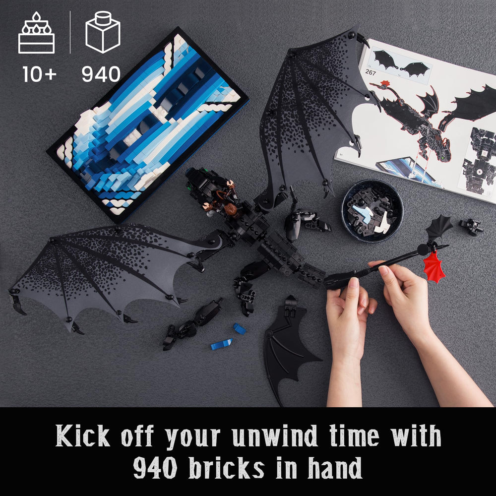 Night Dragon eyes glow, creating a striking midnight ambiance.