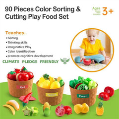 JOKERKING color-sorting baskets teach color recognition while keeping the play area organized.