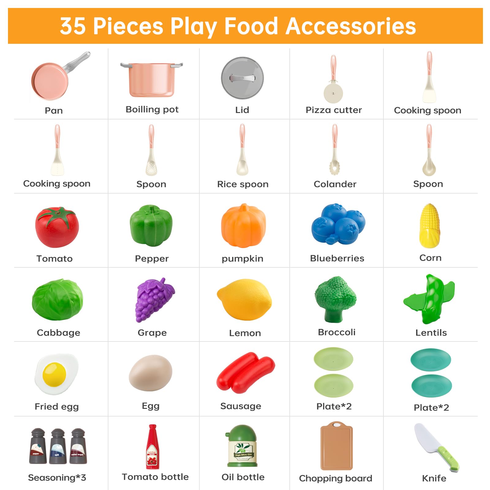 JOKERKING condiment jars enhance realistic seasoning play for kids