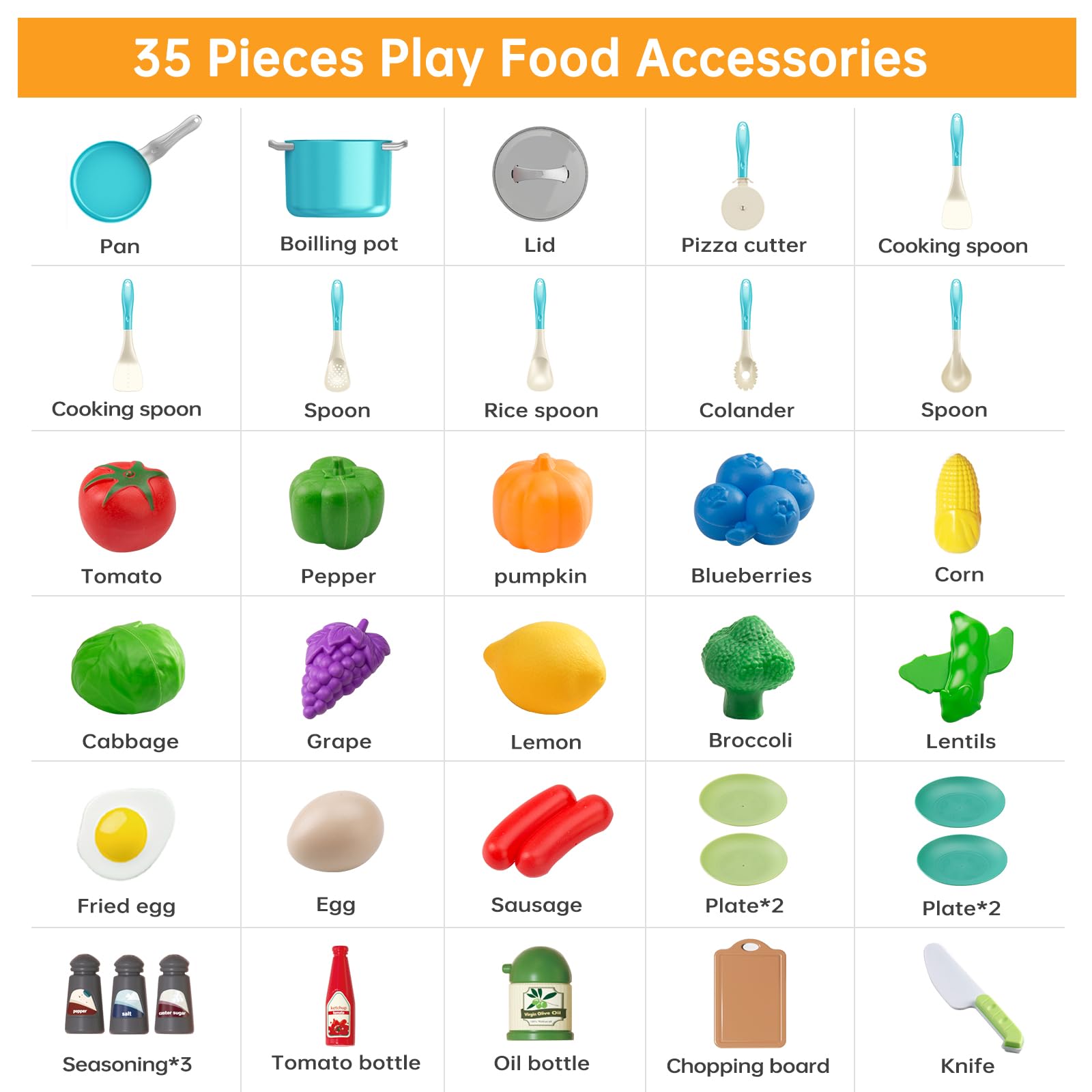 JOKERKING kids utensils spatula promotes easy stir-and-flip play